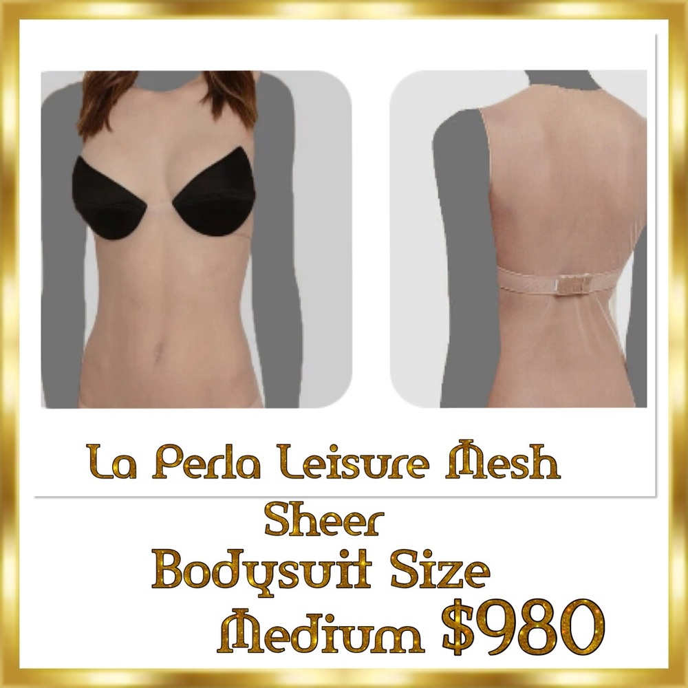 La Perla Silk RARE Leisure Sheer Mesh Bodysuit size Medium $980 RARE COLLECTION